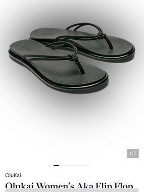 Olukai Women’s Aka Flip Flop Sandal in Black